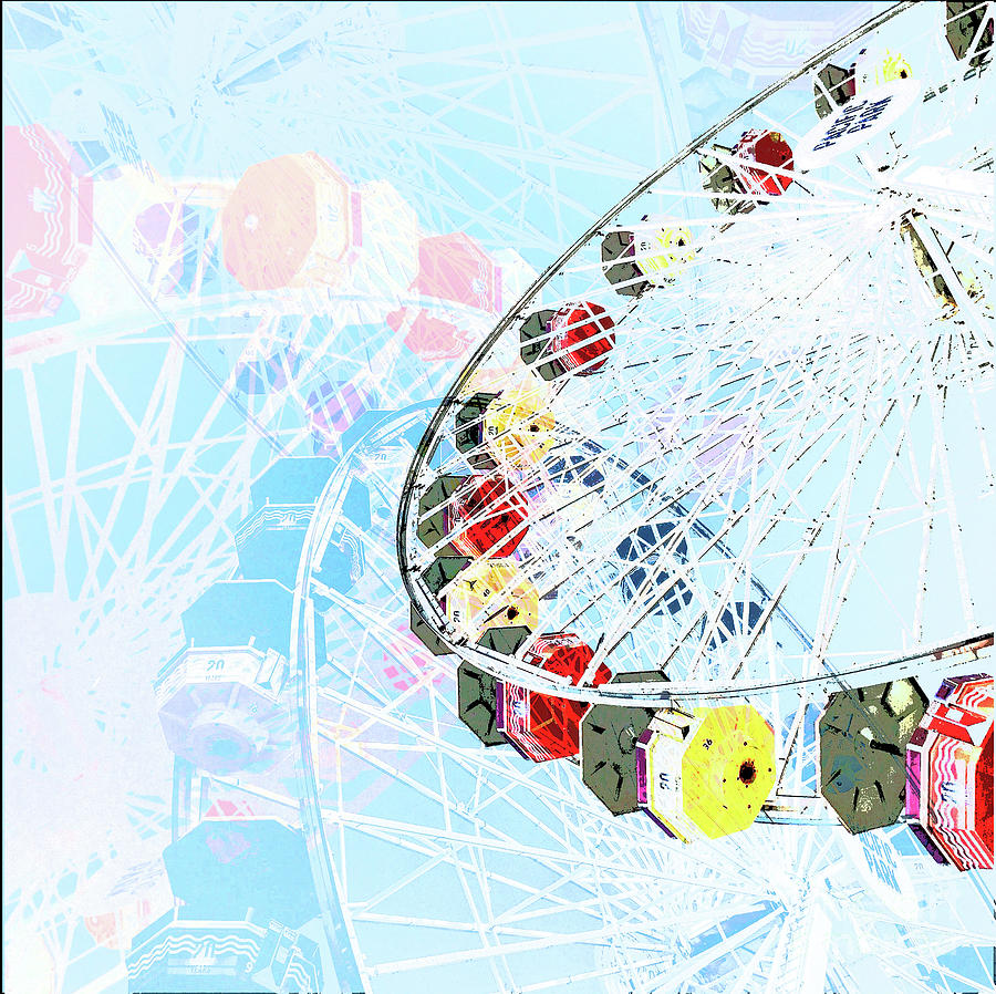 Ferris Wheel Abstraction Photograph by Edward Fielding