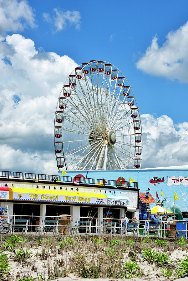 Ferris Wheel and Boardwalk in Ocean City, New Jersey Photograph by ...