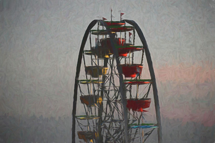 Ferris Wheel at Daybreak Photograph by Roberta Byram