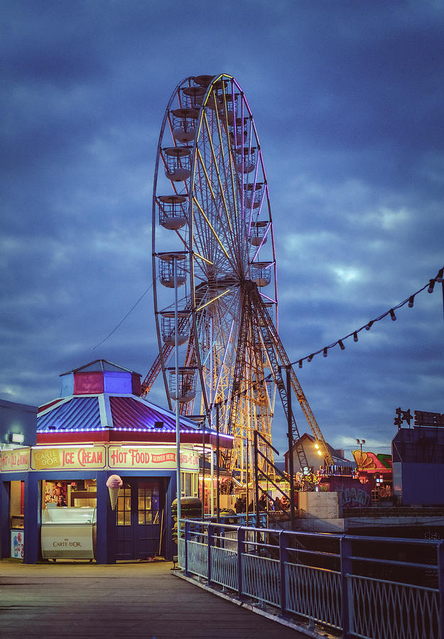 Ferris wheel at dusk Photograph by Nick Barkworth