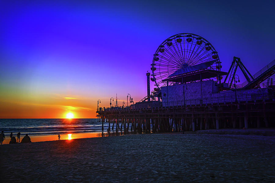 Ferris Wheel At Sunset Photograph by Jerry Cowart
