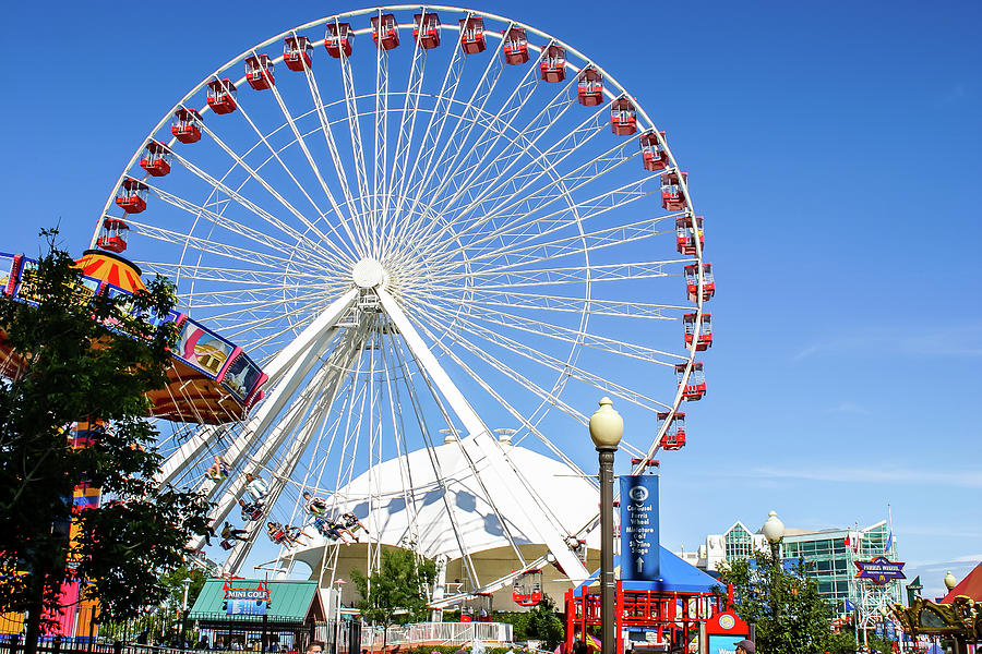 Ferris Wheel Navy Pier Chicago. Photograph by Greg Yahr - Fine Art America