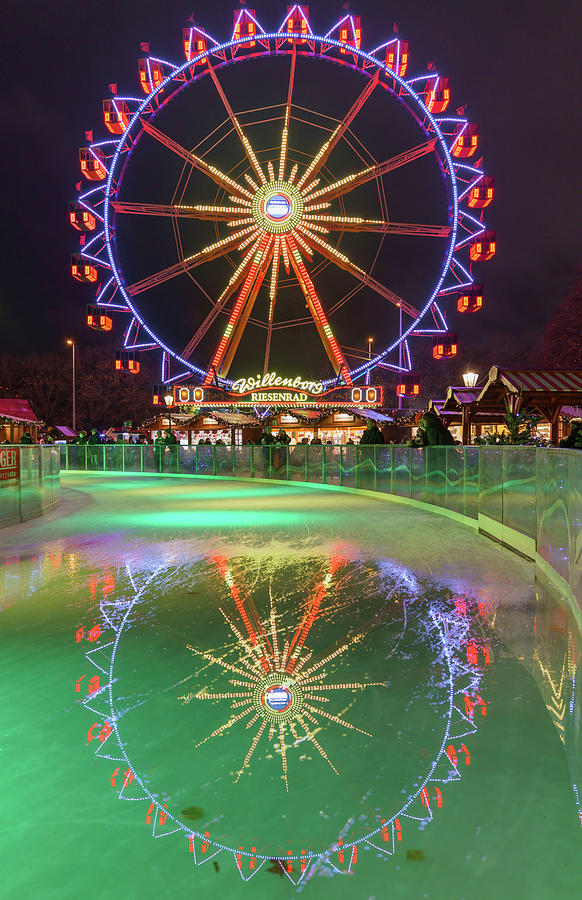 Ferris Wheel Reflection Photograph by Michael Hodgson