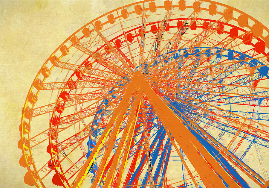 Ferris Wheel Ride Mixed Media by Dan Sproul