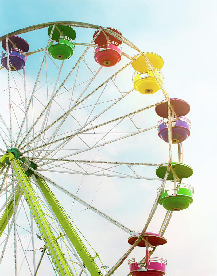 Ferris Wheel Sun Carnival Photo Photograph by Sonja Quintero