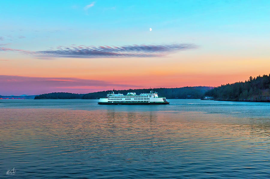 Ferry Moon Photograph by Thomas Ashcraft