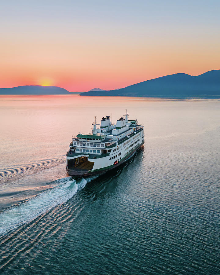 Ferry Sunset Photograph by Michael Rauwolf