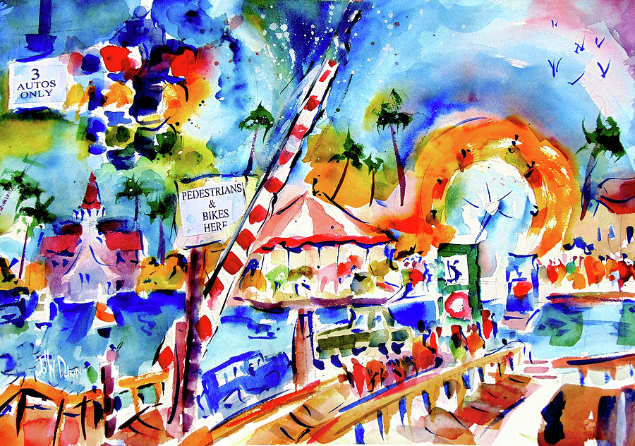 Ferry to the FunZone Painting by John Dunn