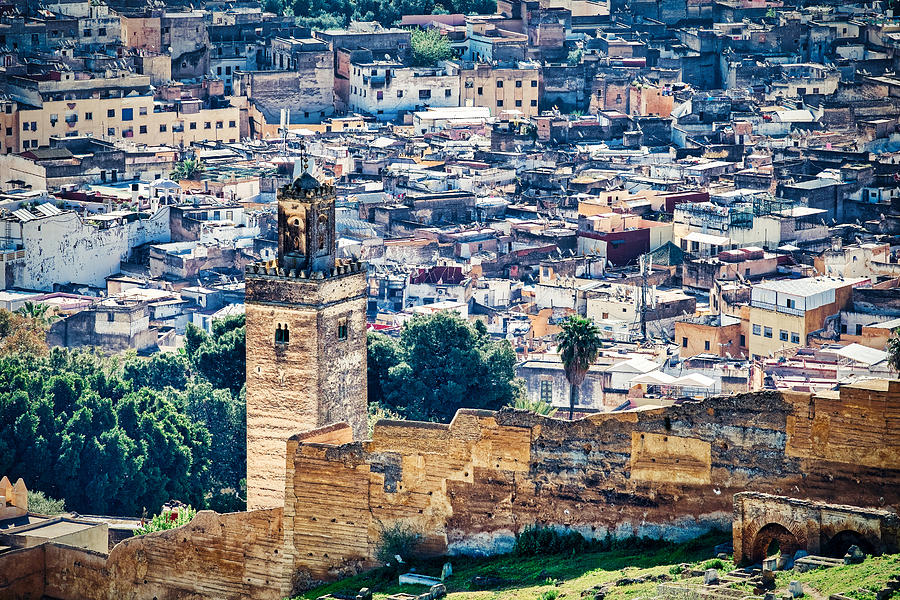 Fes Cityscape - Morocco Photograph by Stuart Litoff