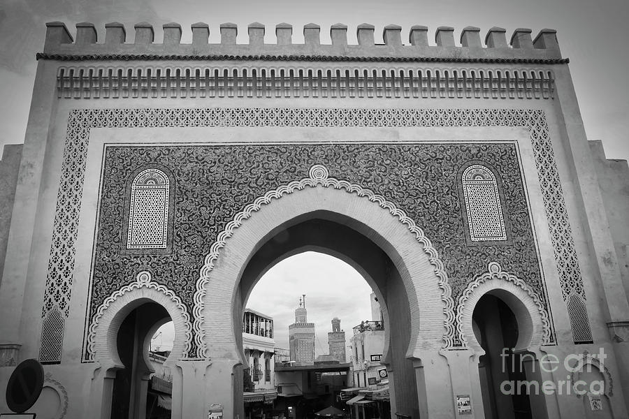 Fes Morocco Black White  Photograph by Chuck Kuhn