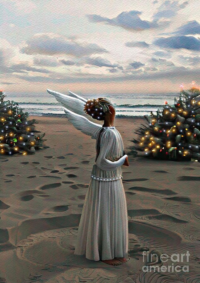 Festive Angel Art Digital Art by Lauries Intuitive