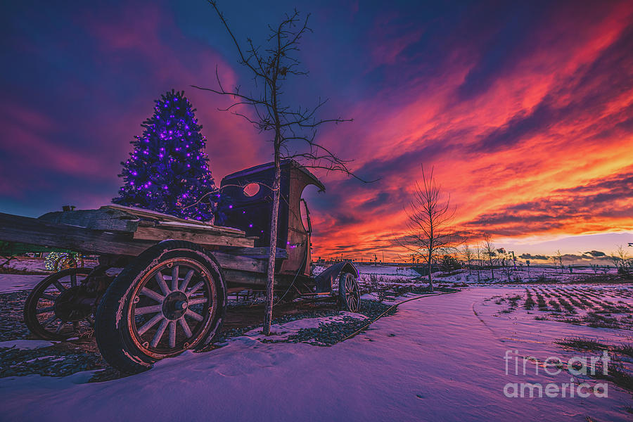 Festive Ford Truck Sunset Photograph by Christopher Thomas