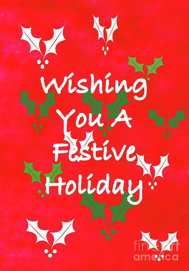 Festive Holiday Card Mixed Media by Sharon Williams Eng