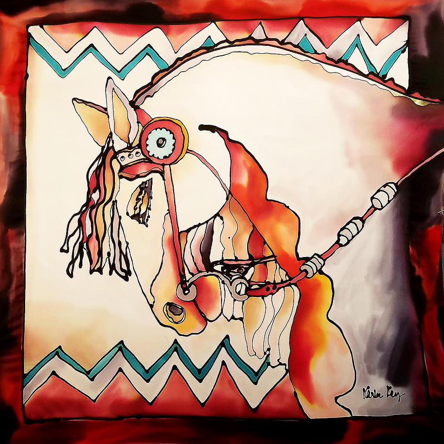 Festive horse Painting by Karla Kay Benjamin