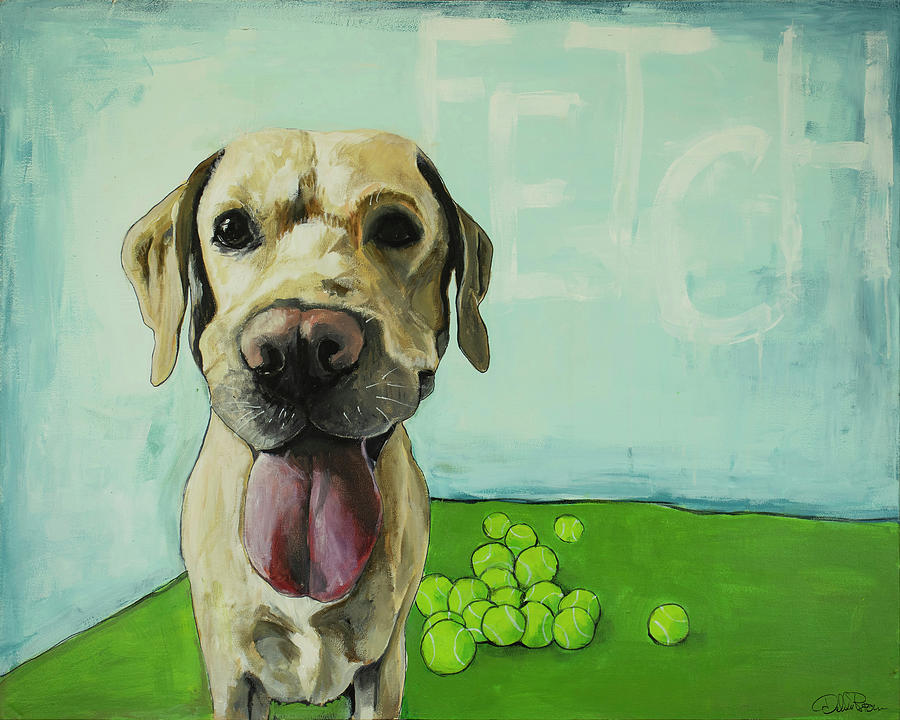 Fetch Painting by Debbie Brown