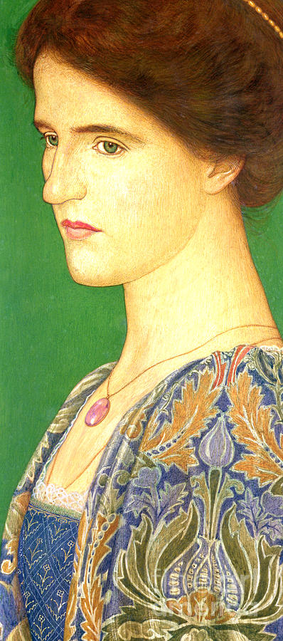 Portrait Painting - Fiammetta Portrait Of Georgie Gaskin, 1898 by Arthur Joseph Gaskin