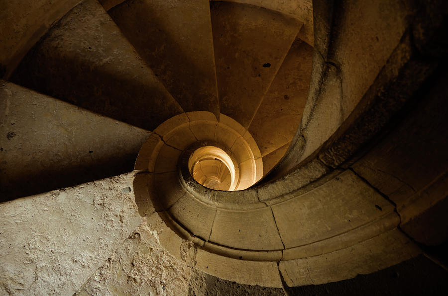 Fibonacci Stairs in the Convent of Christ. Tomar Photograph by Angelo DeVal