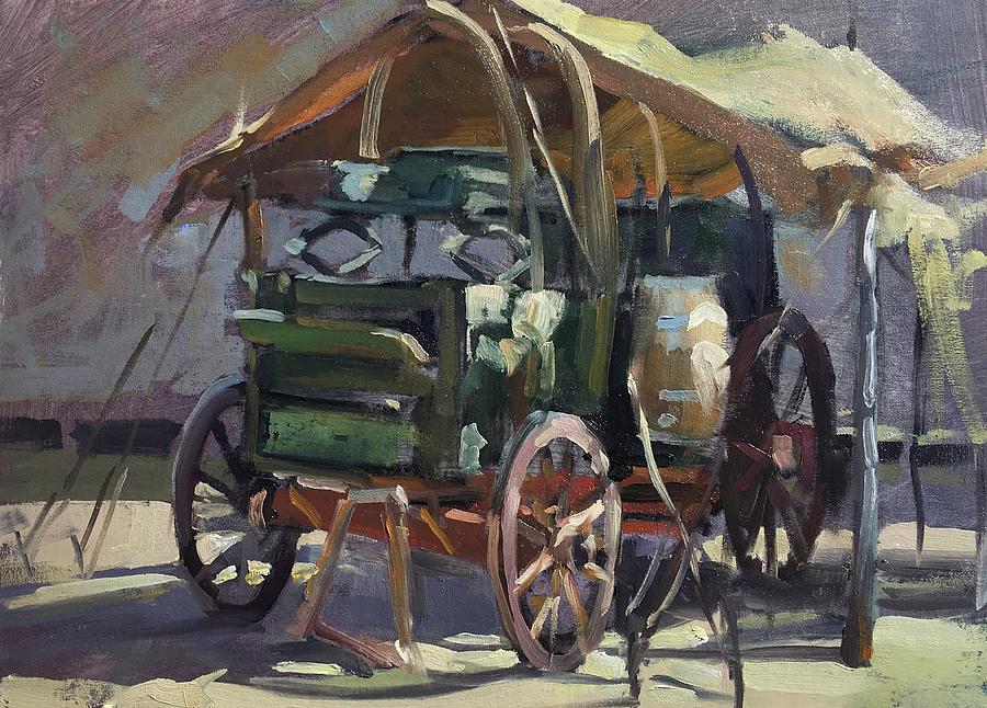 Fiddle Fire Chuck Wagon Painting