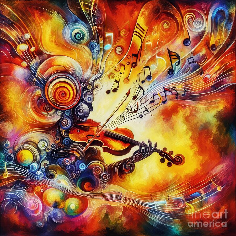 Fiddler in musical flames Digital Art by Christina Fairhead Art and Merch Fiddler in musical flames Digital Art by Christina Fairhead Art and Merch