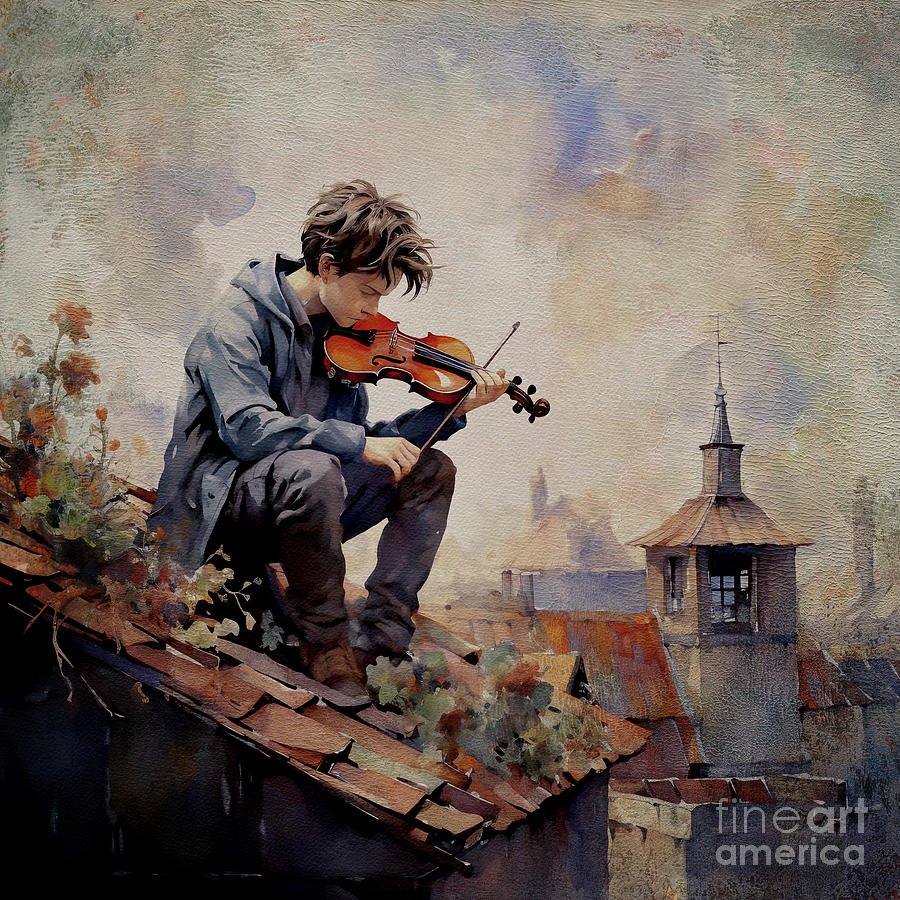 Fiddler On The Roof  Digital Art by Maria Angelica Maira