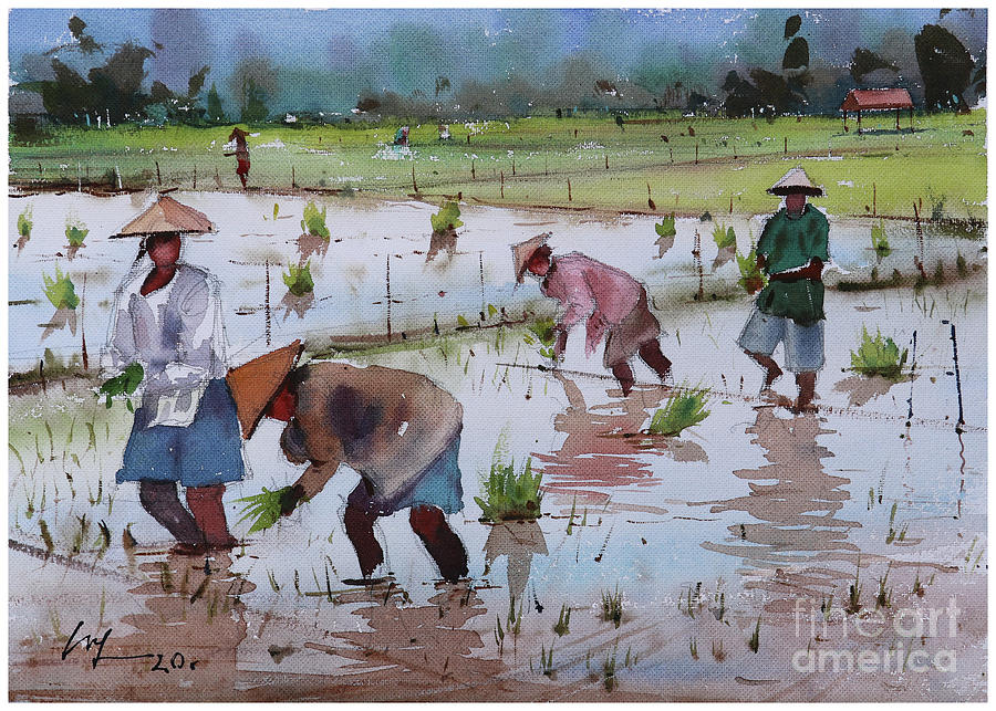 working farmer paintings