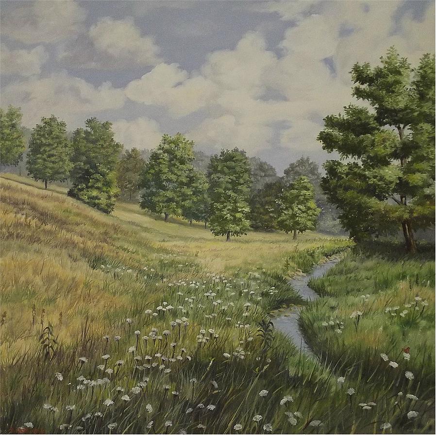 Field And Stream Painting by Wanda Dansereau | Fine Art America