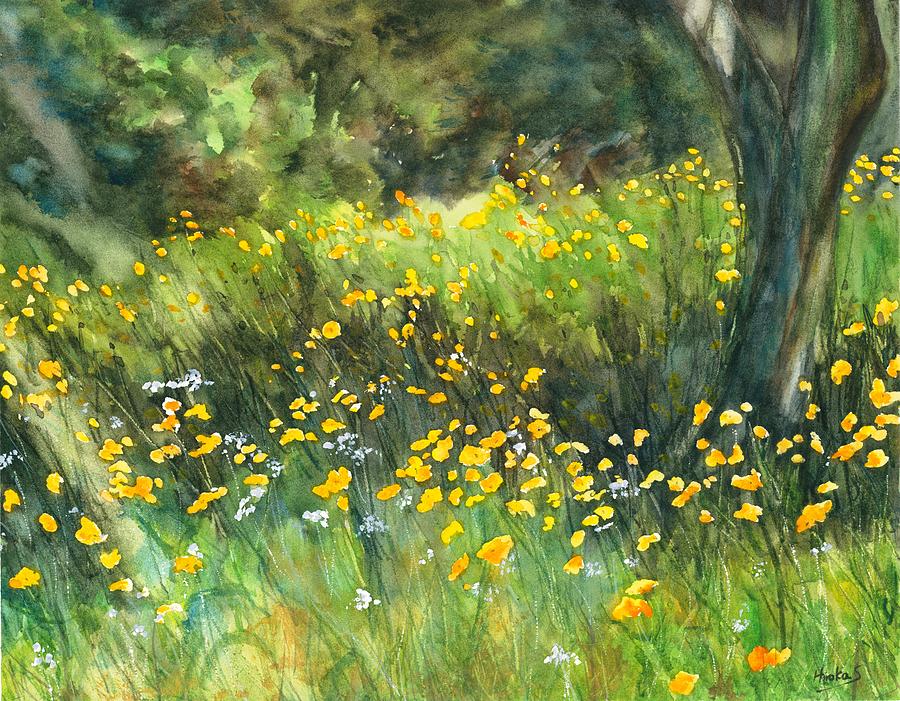 Field flower #1  Painting by Hiroko Stumpf