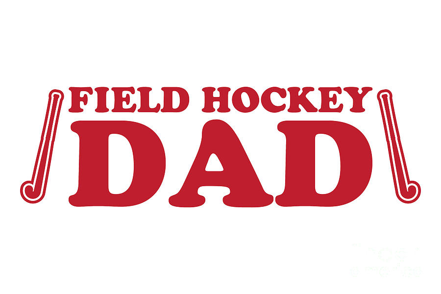 Field Hockey Dad Red Digital Art