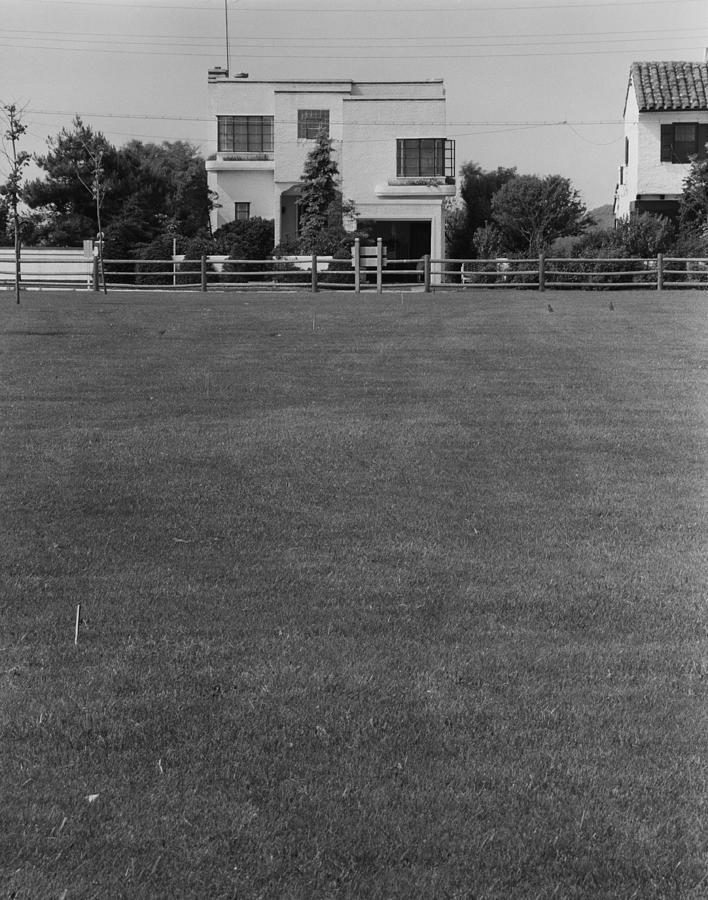 Field in front of house Photograph by George Marks