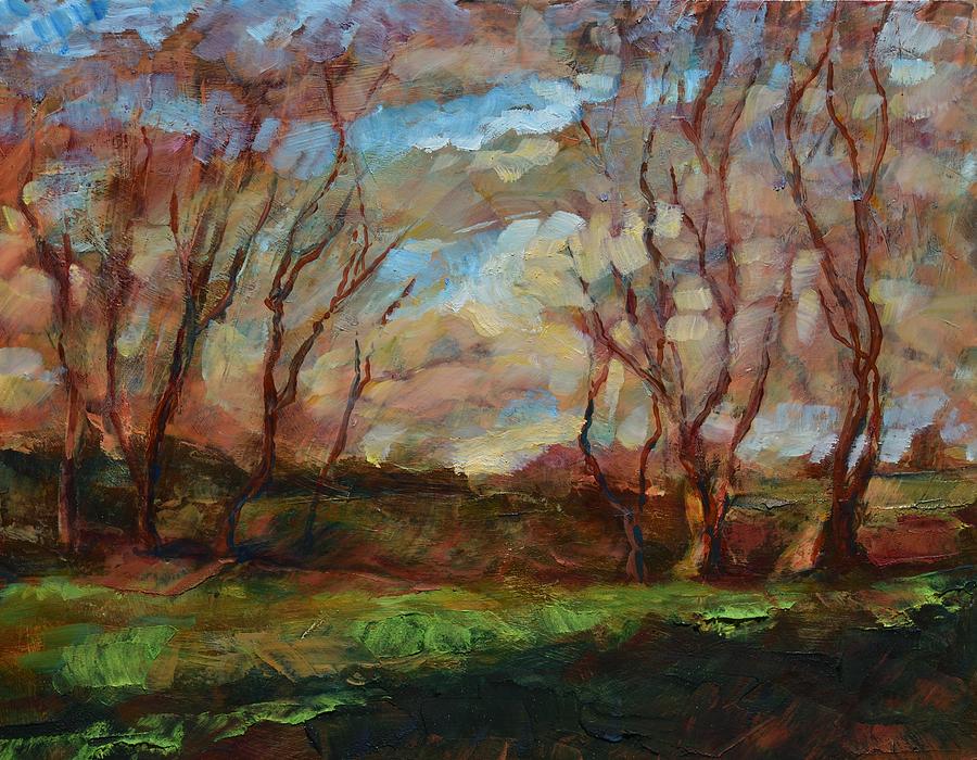 Field In Nj #2 Painting By David Dorrell - Fine Art America