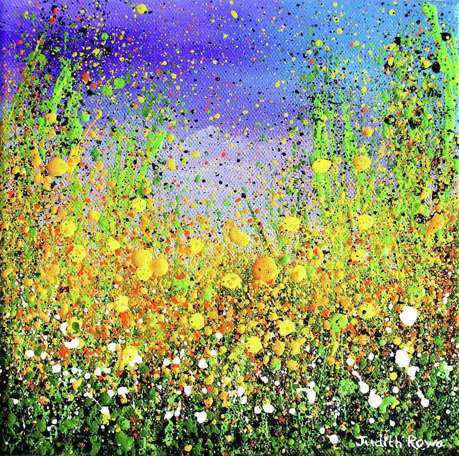 Field of Buttercups Painting by Judith Rowe