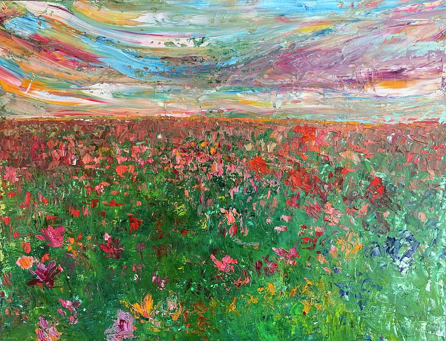 Field of Dreams III Painting by Maria-Victoria Checa