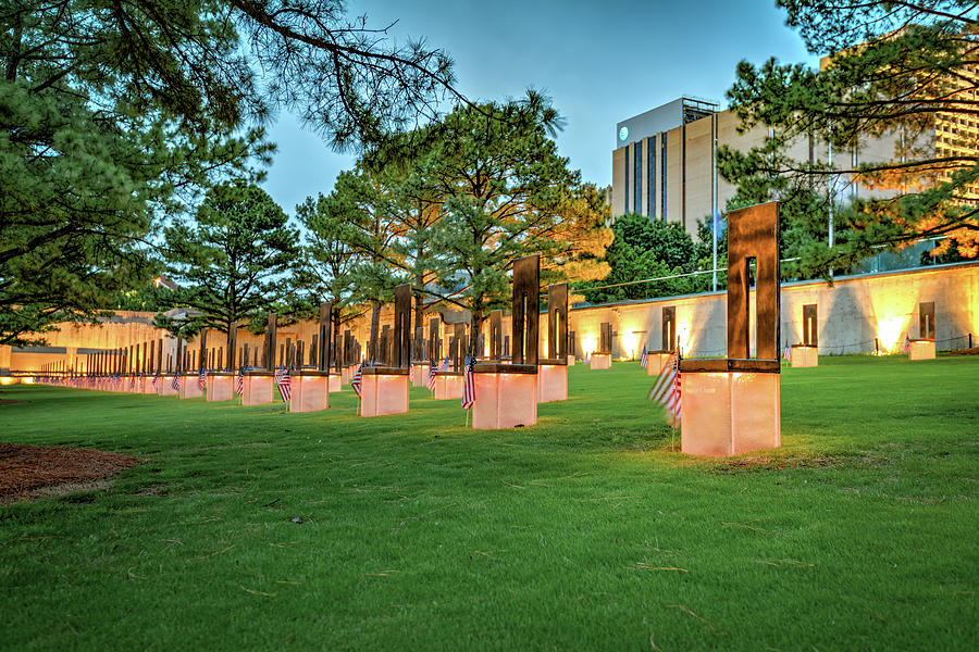 Field Of Empty Chairs - OKC National Memorial At Dawn Photograph by ...