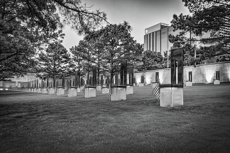 Field Of Empty Chairs - OKC National Memorial In Black and White by ...