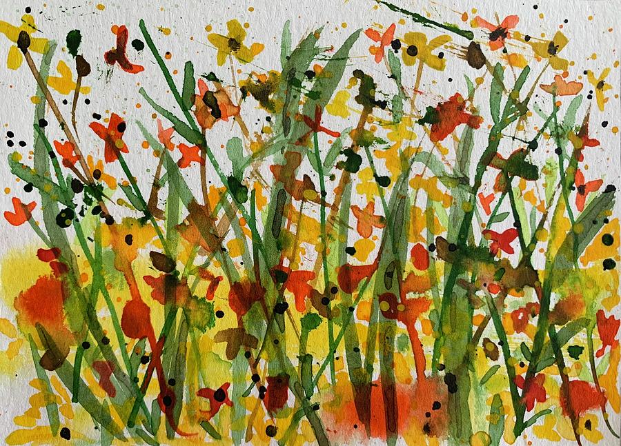 Field of Flowers Painting by Jane Hayes