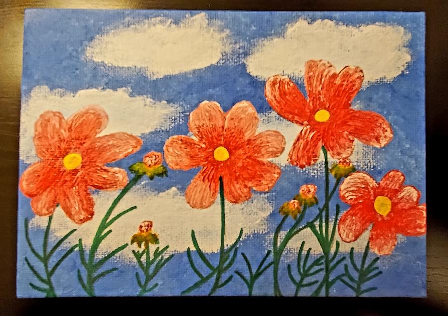 Field of Flowers Painting by Tess Evans - Fine Art America