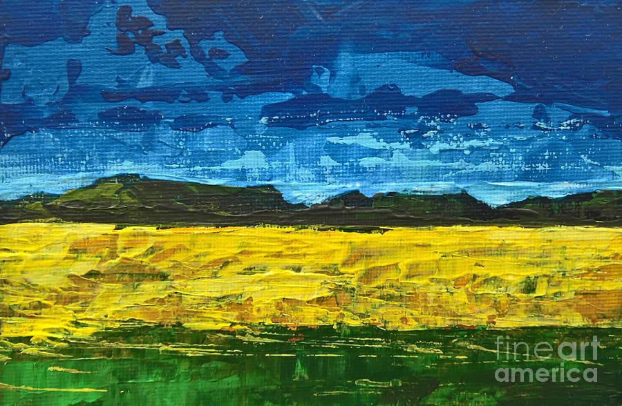 Field of Gold Painting by Lisa Dionne