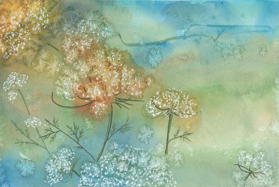 Field of Lacy Flowers Painting by Hiroko Stumpf