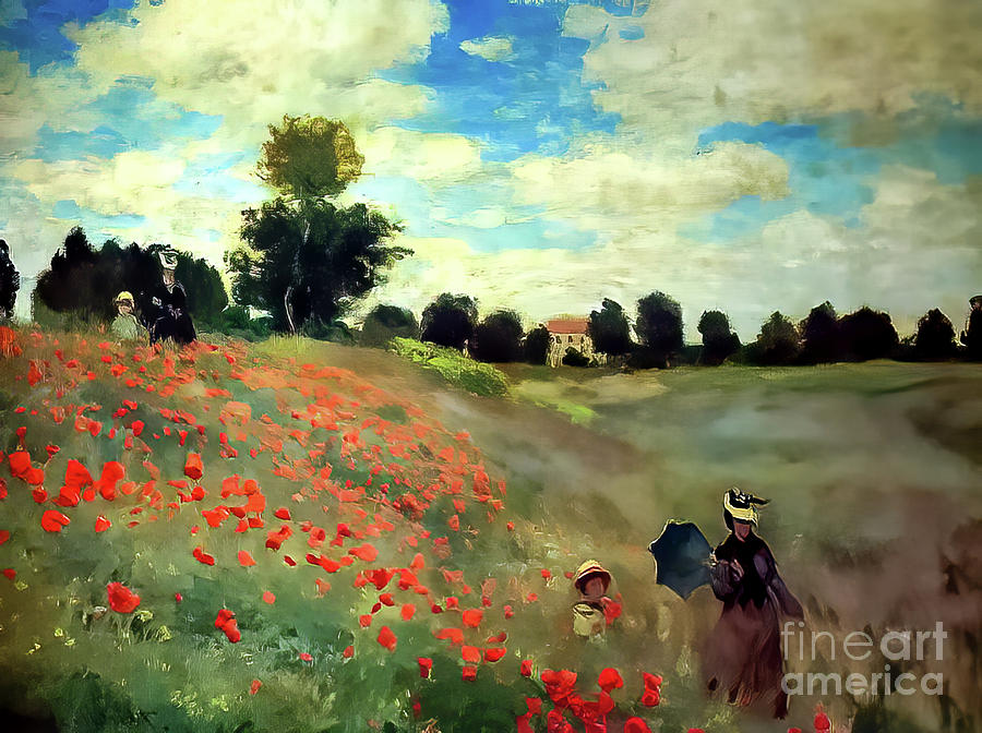 Field of Poppies by Claude Monet 1873 Painting by Claude Monet