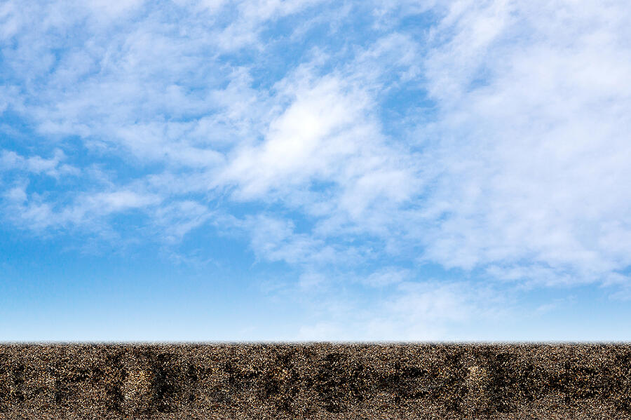 Field Of Soil On A Background Of Blue Sky. Photograph by Narith_2527
