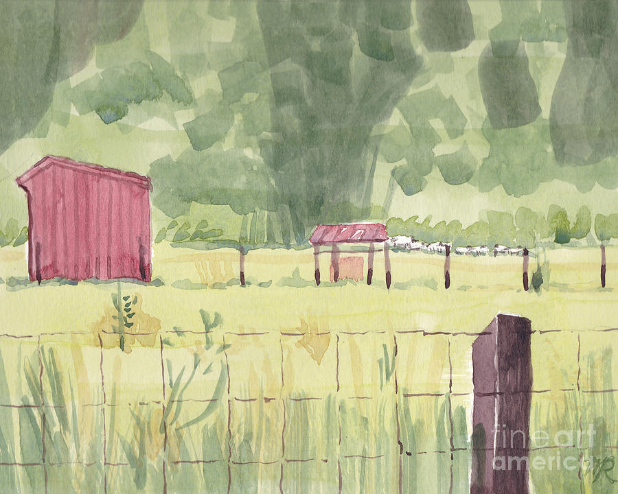 Field on Holly Drive Painting by Maryland Outdoor Life