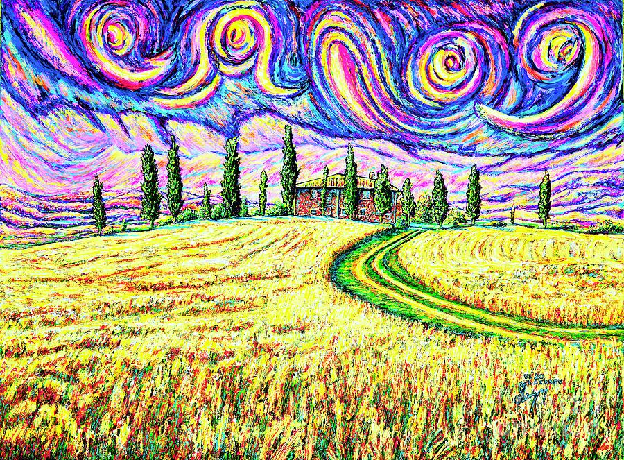 Field Painting by Viktor Lazarev