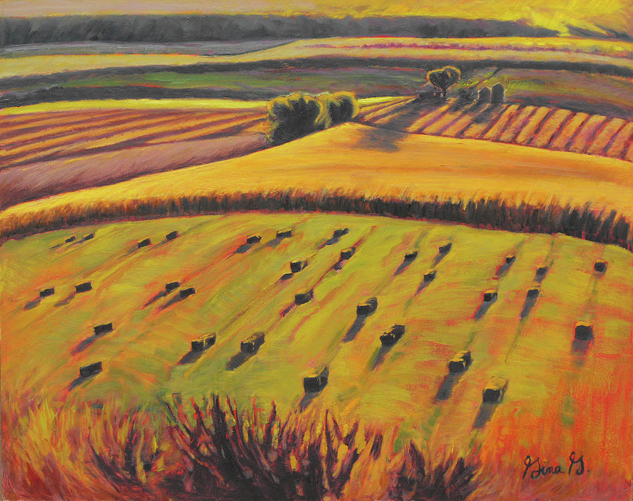 Fields AGlow Painting by Gina Grundemann