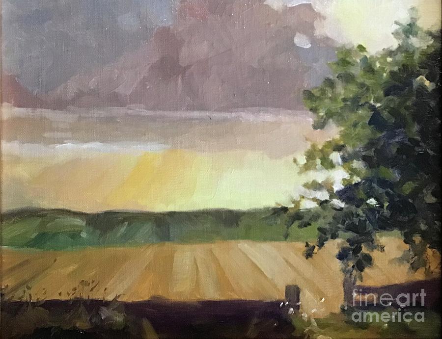 Fields at Dusk Painting by Anne Marie Brown