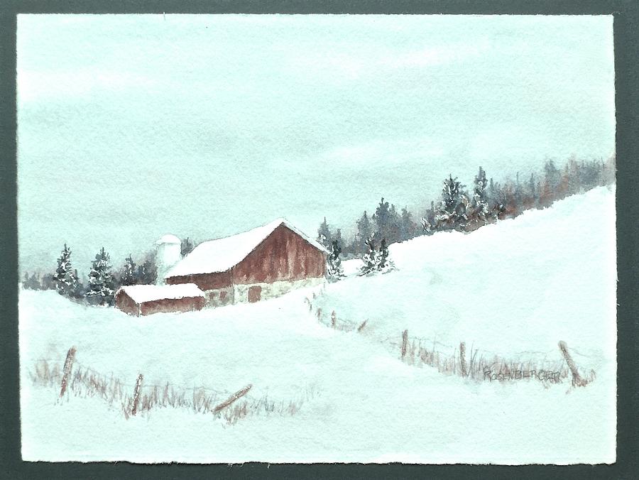 Fields of Snow Painting by Carolyn Rosenberger