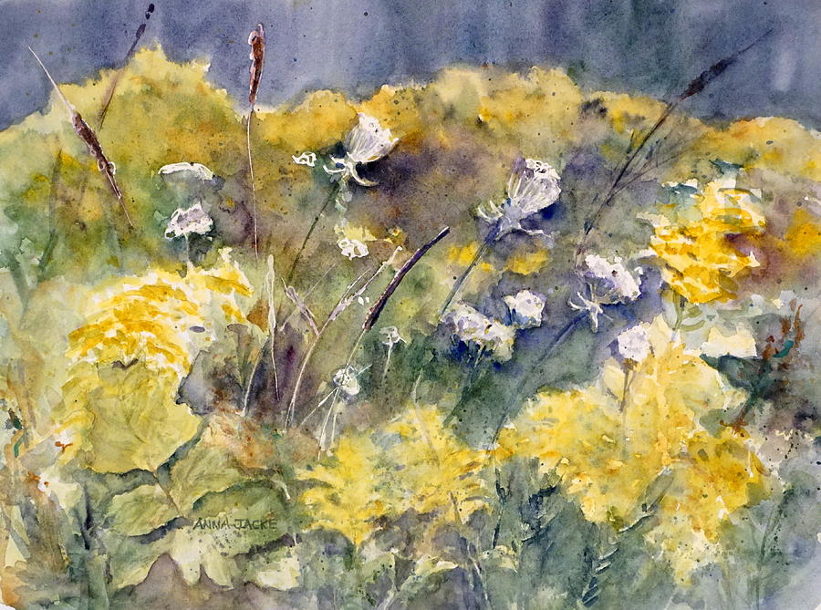 Fields of White and Gold Painting by Anna Jacke