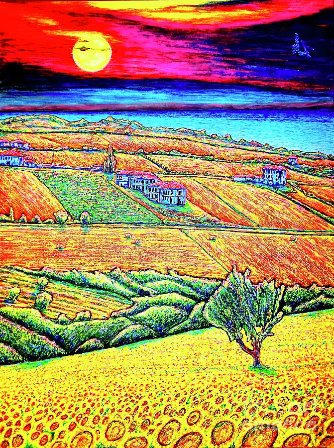 Fields Painting by Viktor Lazarev