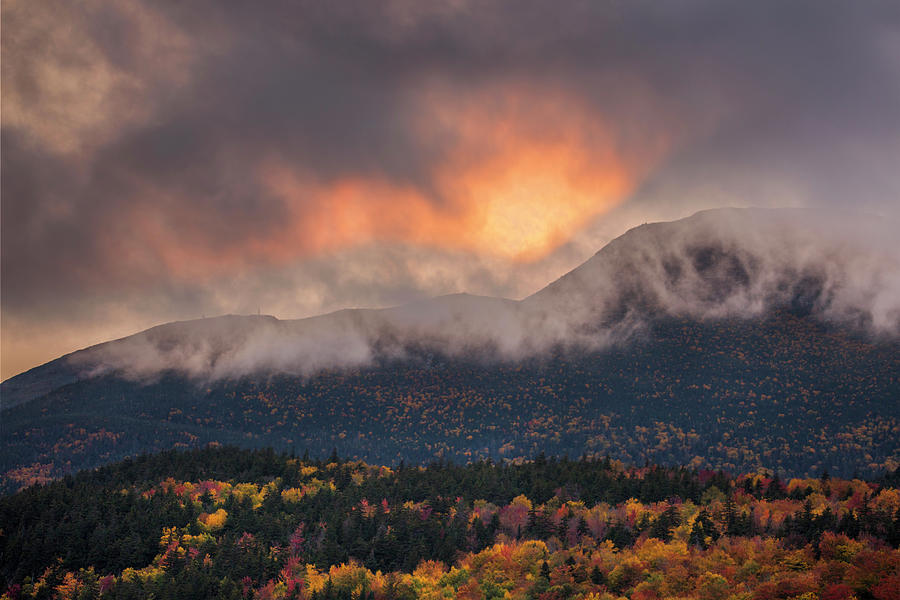 Fiery Autumn Skies Photograph by White Mountain Images