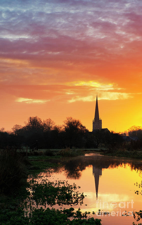 Fiery Autumn Sunrise over Burford Photograph by Tim Gainey