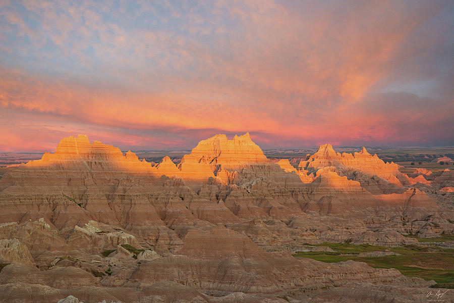 Fiery Badlands  Photograph by Aaron Spong